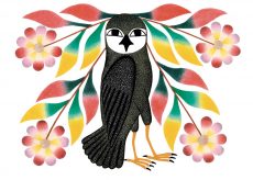 Owl's Bouquet, 2007 (Stonecut & Stencil 62.2 x 77 cm)