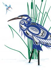 Hummingbird & Blue Heron